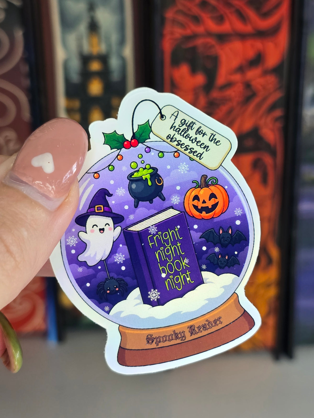 Spooky Reader Clear holographic Vinyl Sticker