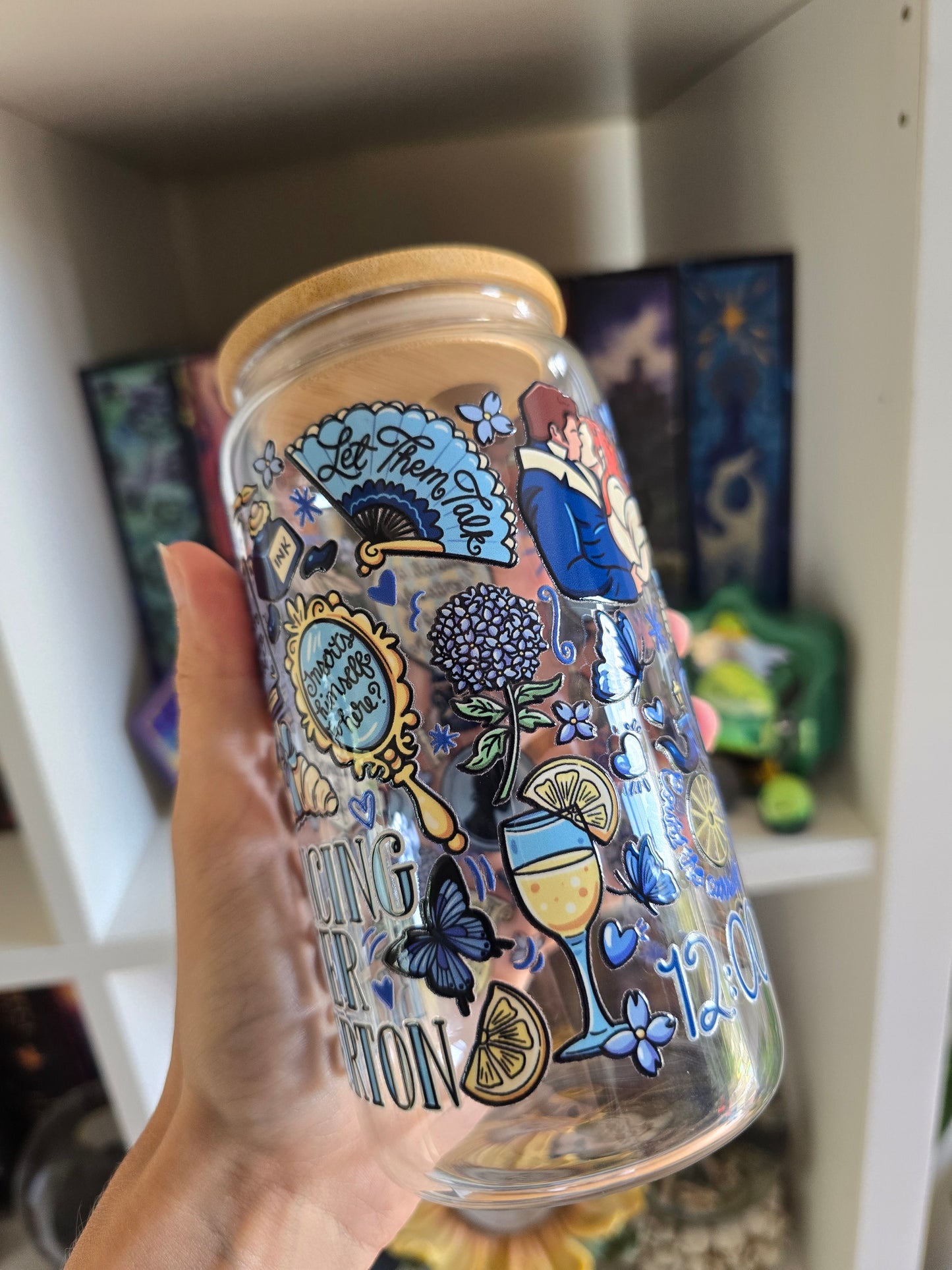 "Let Them Talk" 16oz Glass Tumbler