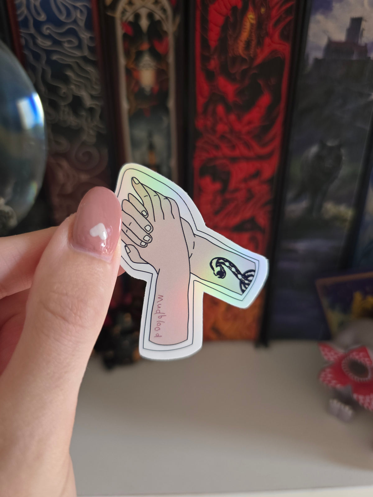 G&M Hands Clear holographic Vinyl Sticker