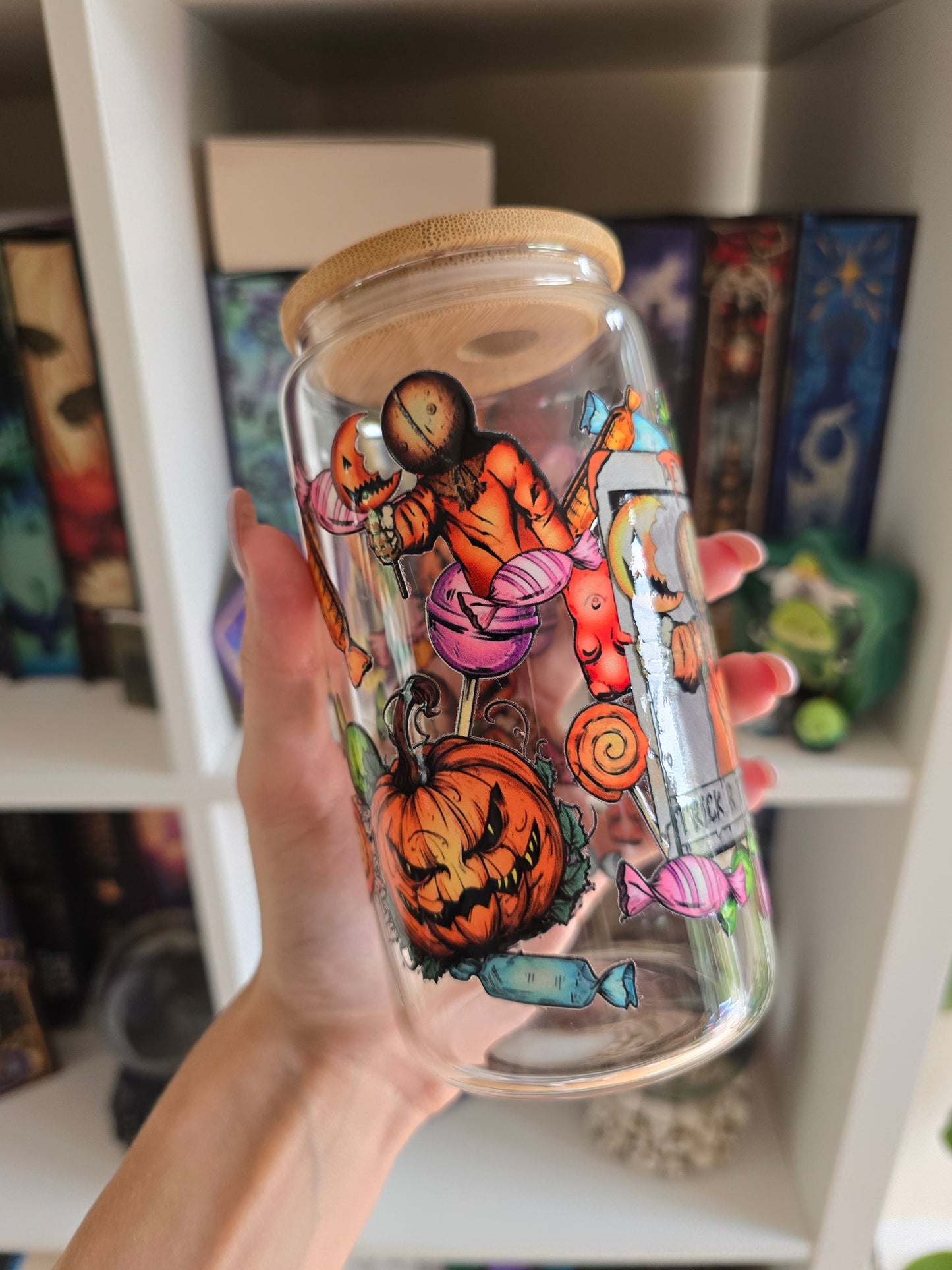 Pumpkin 16oz Glass Tumbler