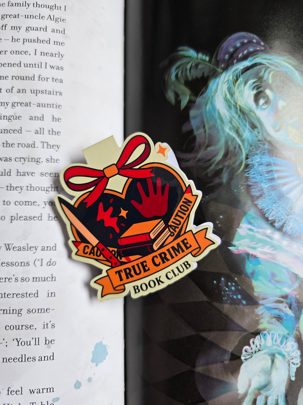 True Crime Book Club Magnetic Bookmark