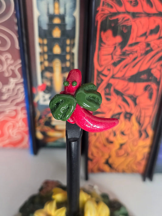 Red The Dragon Clay Magnet