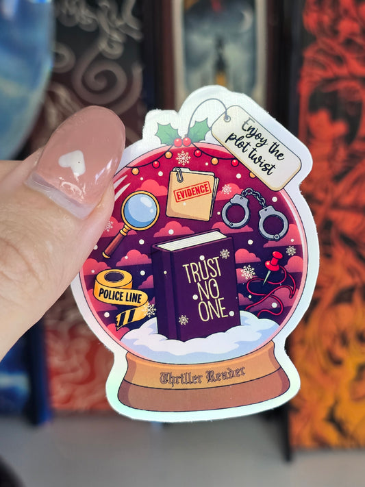 Thriller Reader Clear holographic Vinyl Sticker