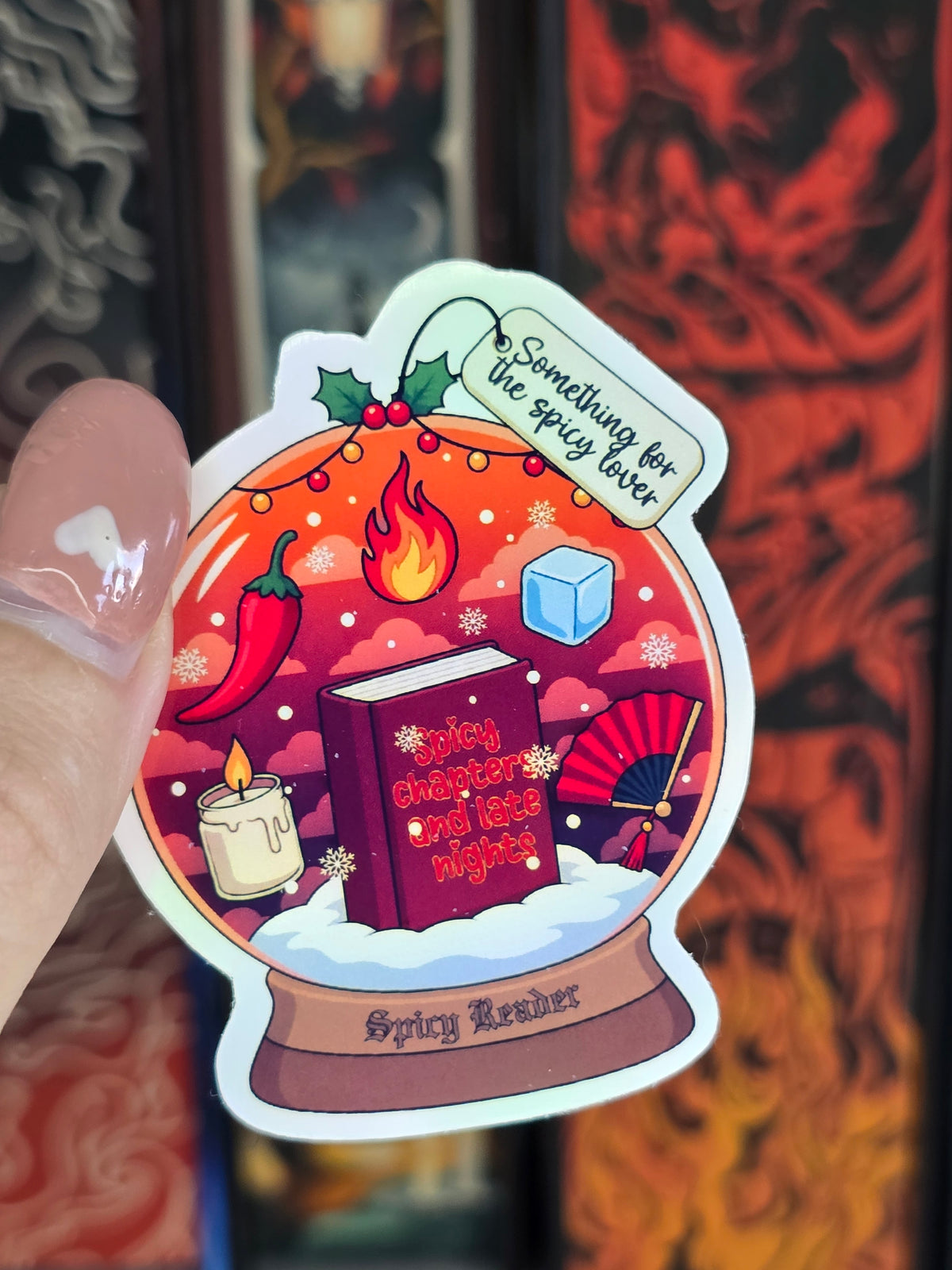 Spicey Reader Clear holographic Vinyl Sticker