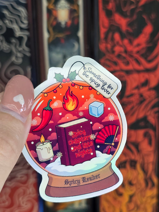 Spicey Reader Clear holographic Vinyl Sticker