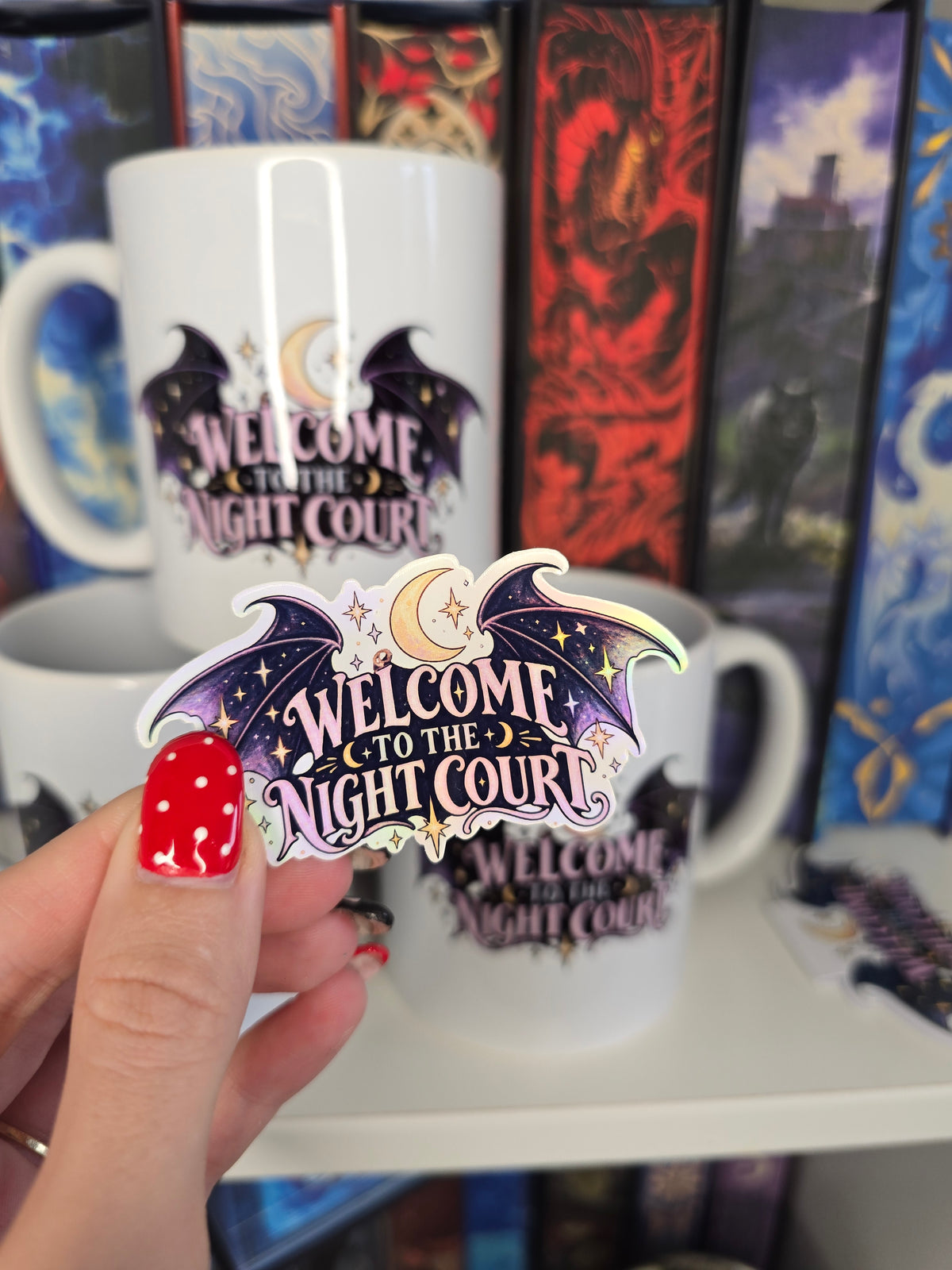 Welcome To The Night Court Clear holographic Vinyl Sticker