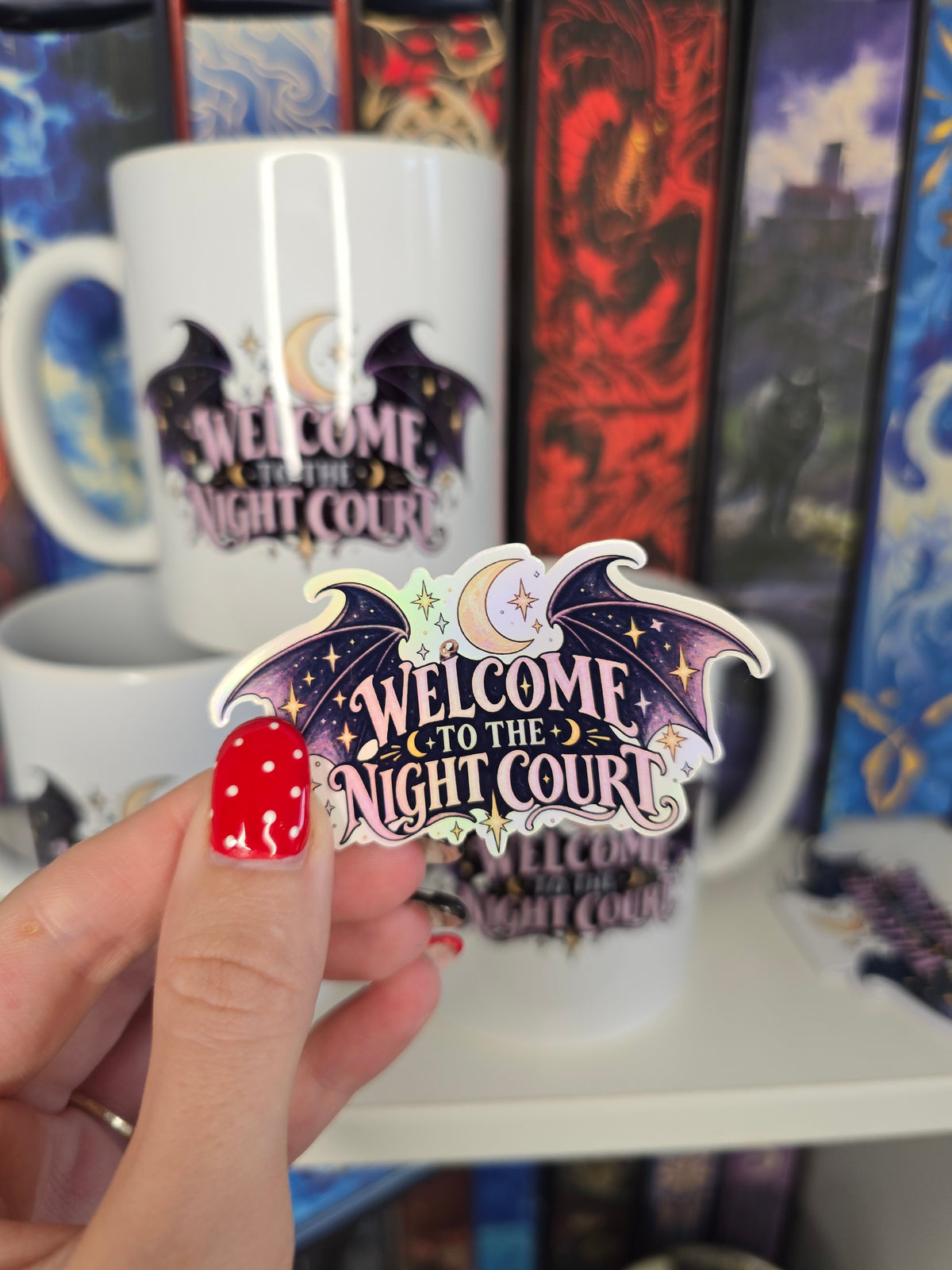 Welcome To The Night Court Clear holographic Vinyl Sticker