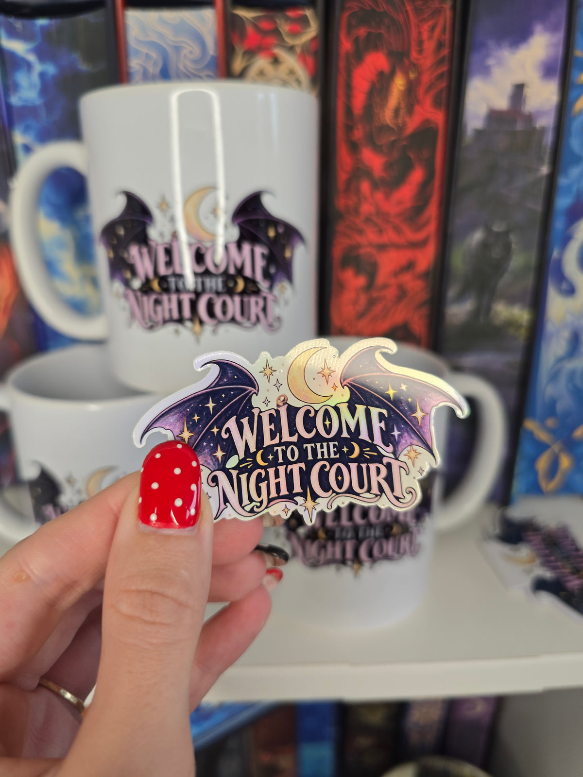 Welcome To The Night Court Clear holographic Vinyl Sticker