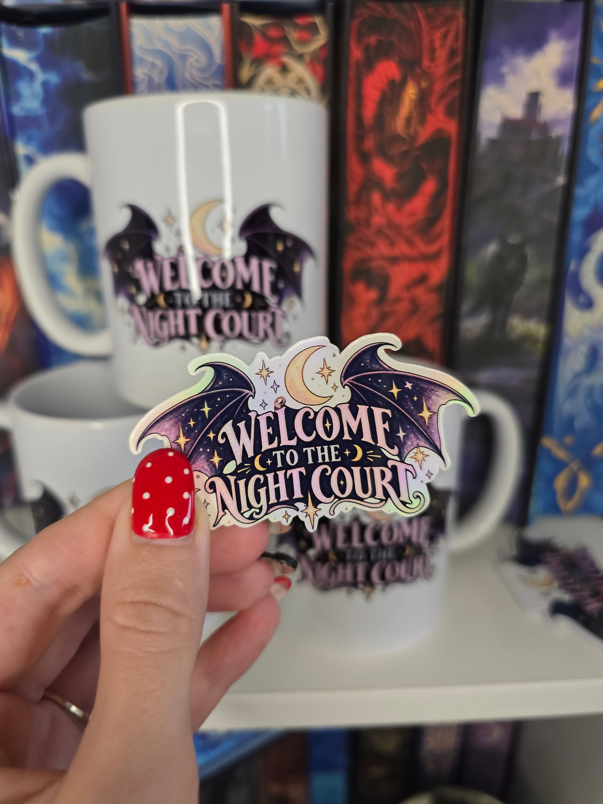 Welcome To The Night Court Clear holographic Vinyl Sticker
