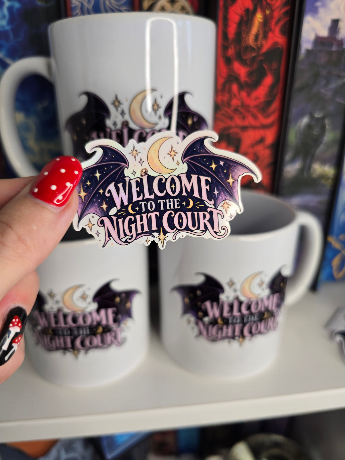 Welcome To The Night Court Clear holographic Vinyl Sticker