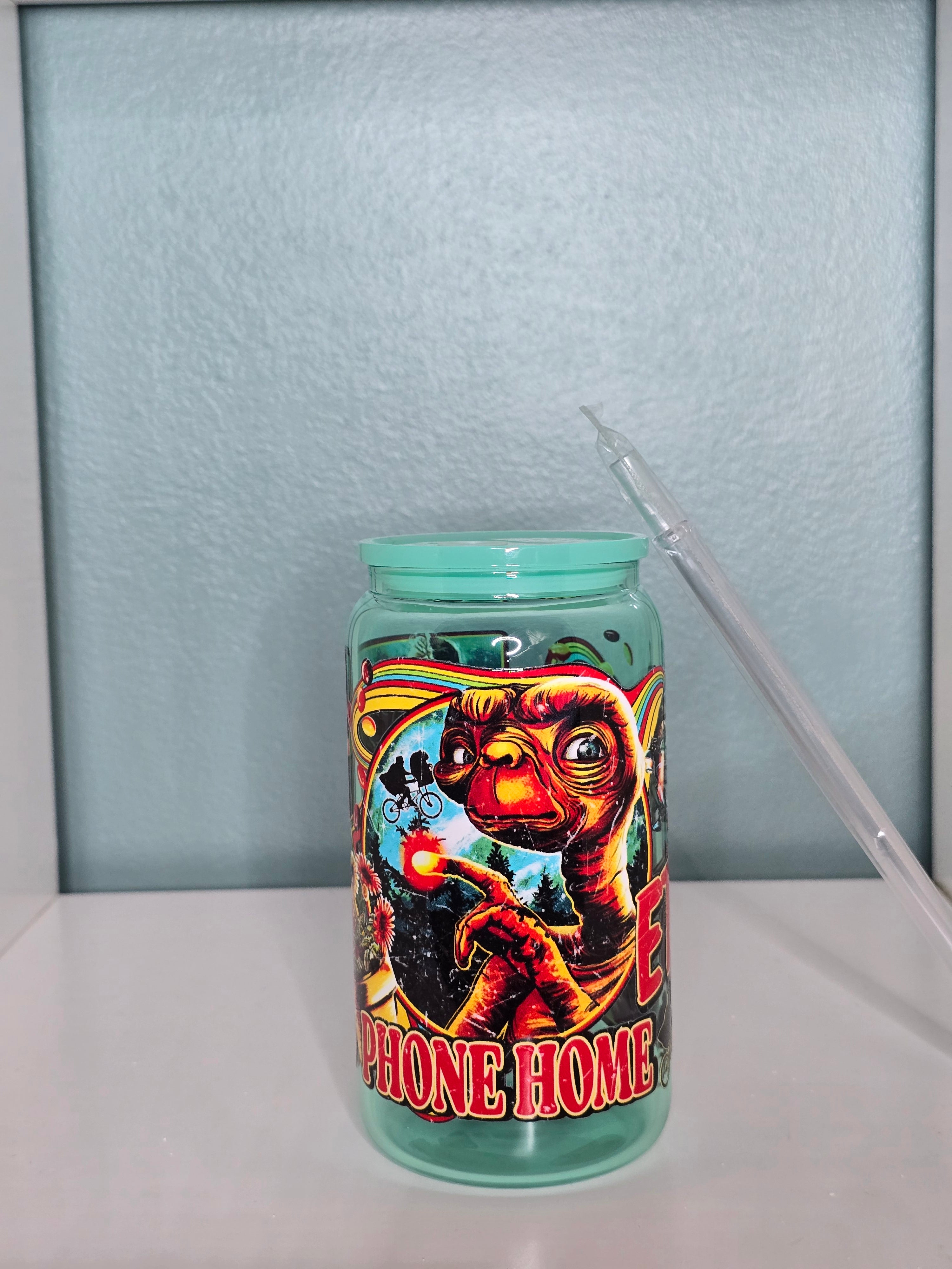 ET Alien 16oz Glass Tumbler
