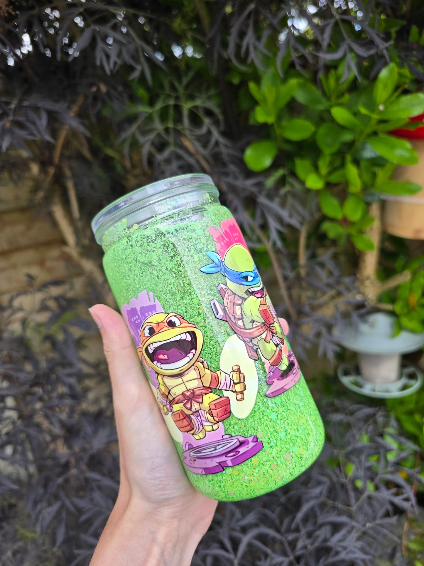 TMNT 16oz Acrylic Snowglobe Tumbler