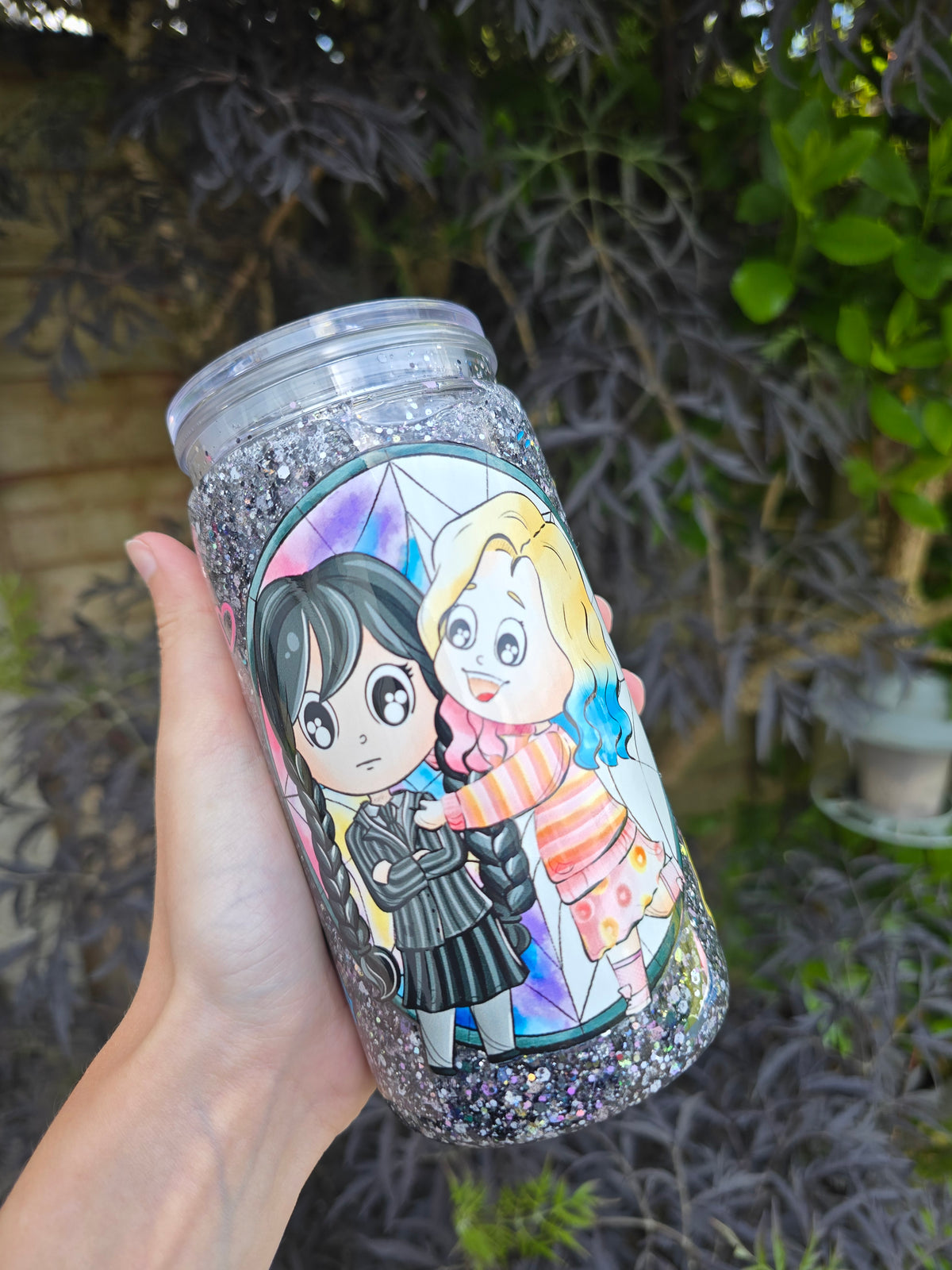 Wednesday 16oz Acrylic Snowglobe Tumbler