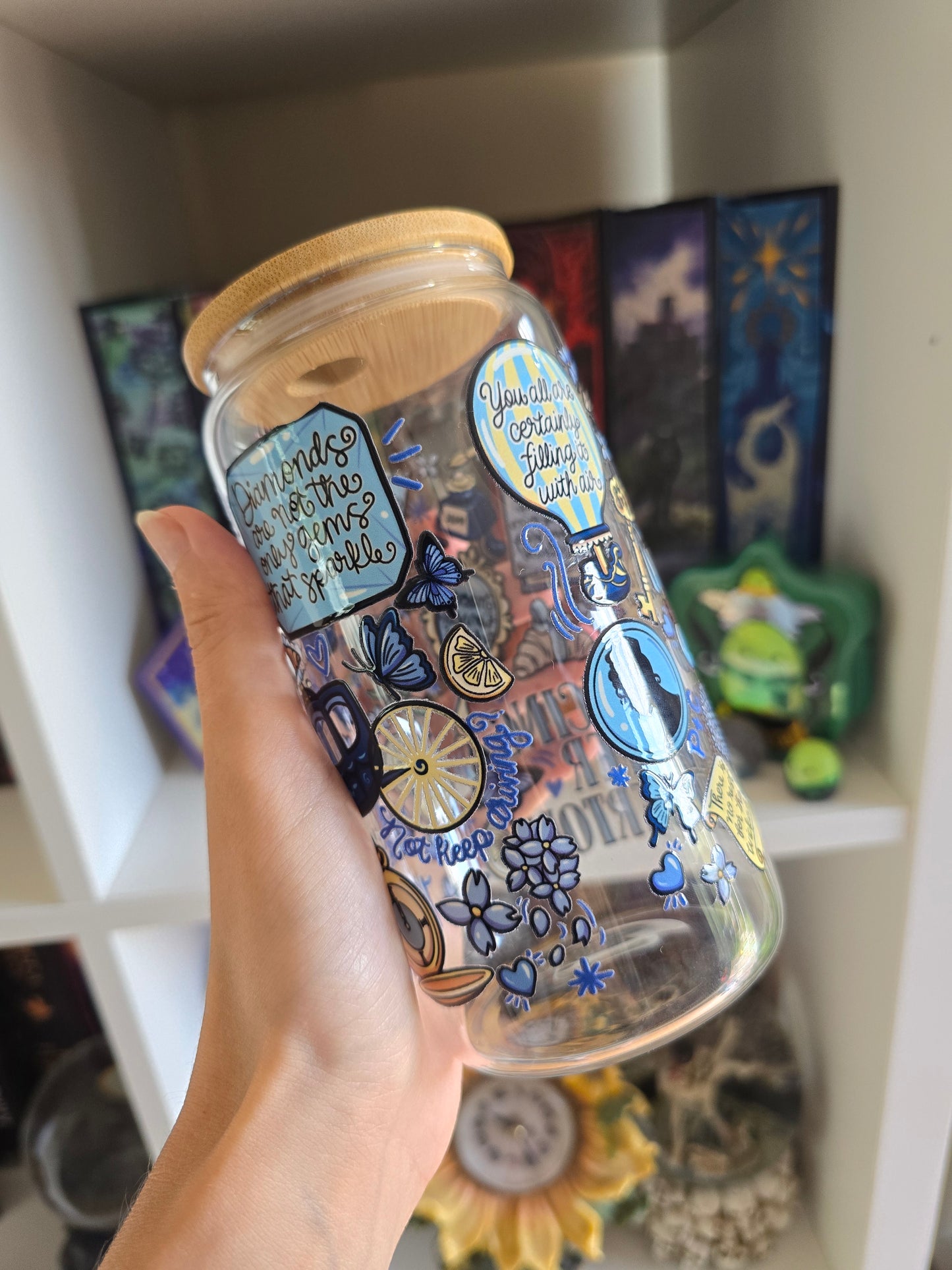 "Let Them Talk" 16oz Glass Tumbler