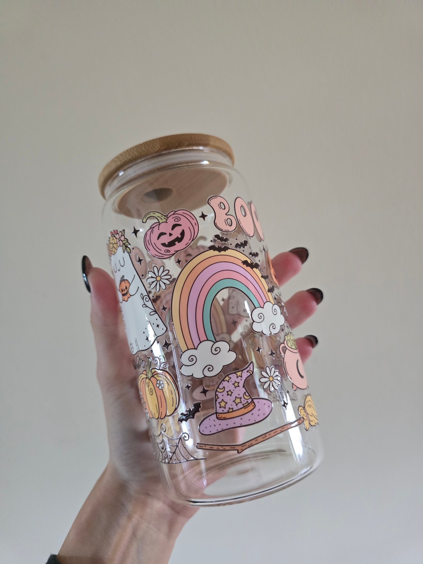 BOO! 16oz Glass Tumbler