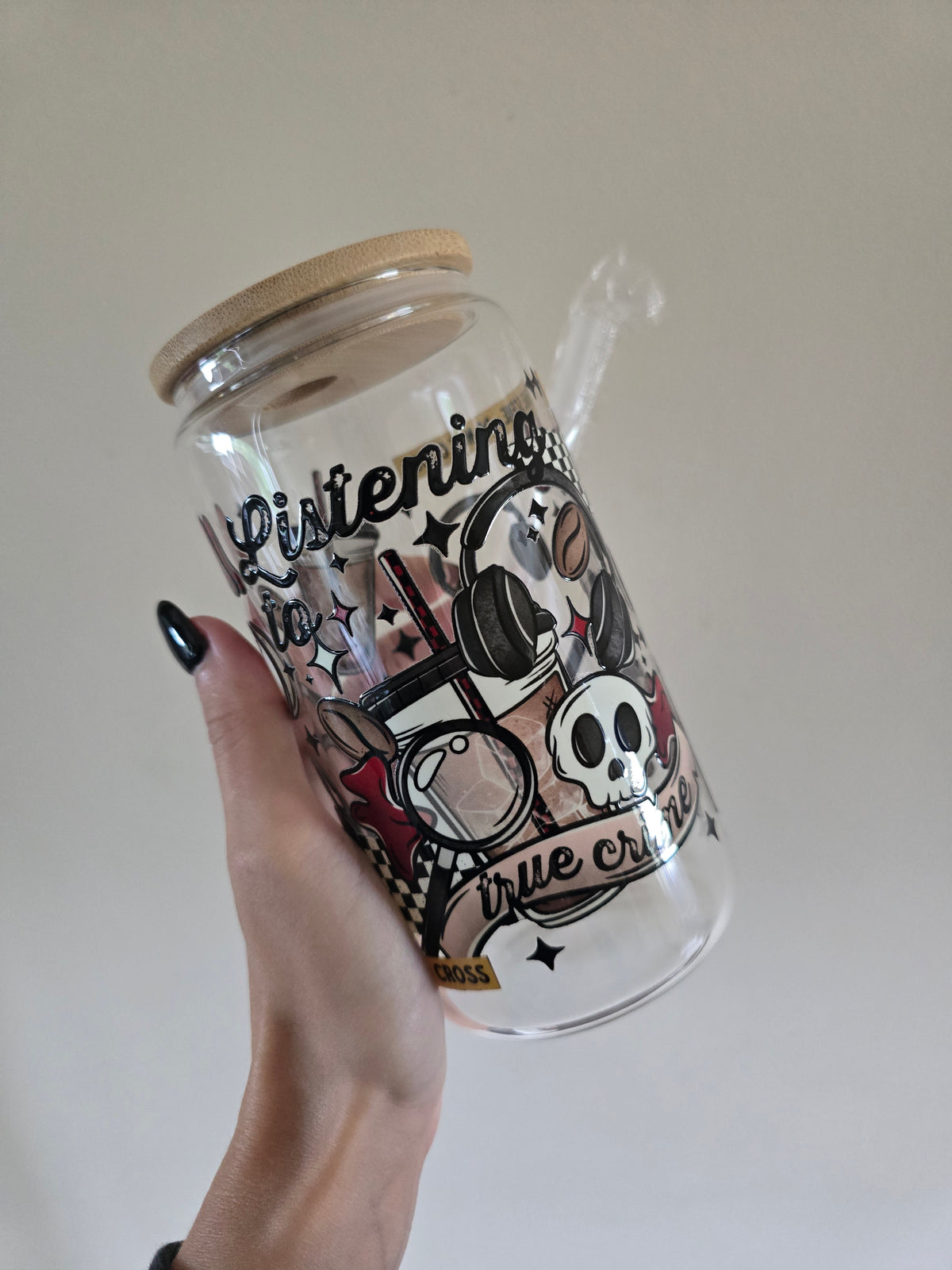 True Crime 16oz Glass Tumbler