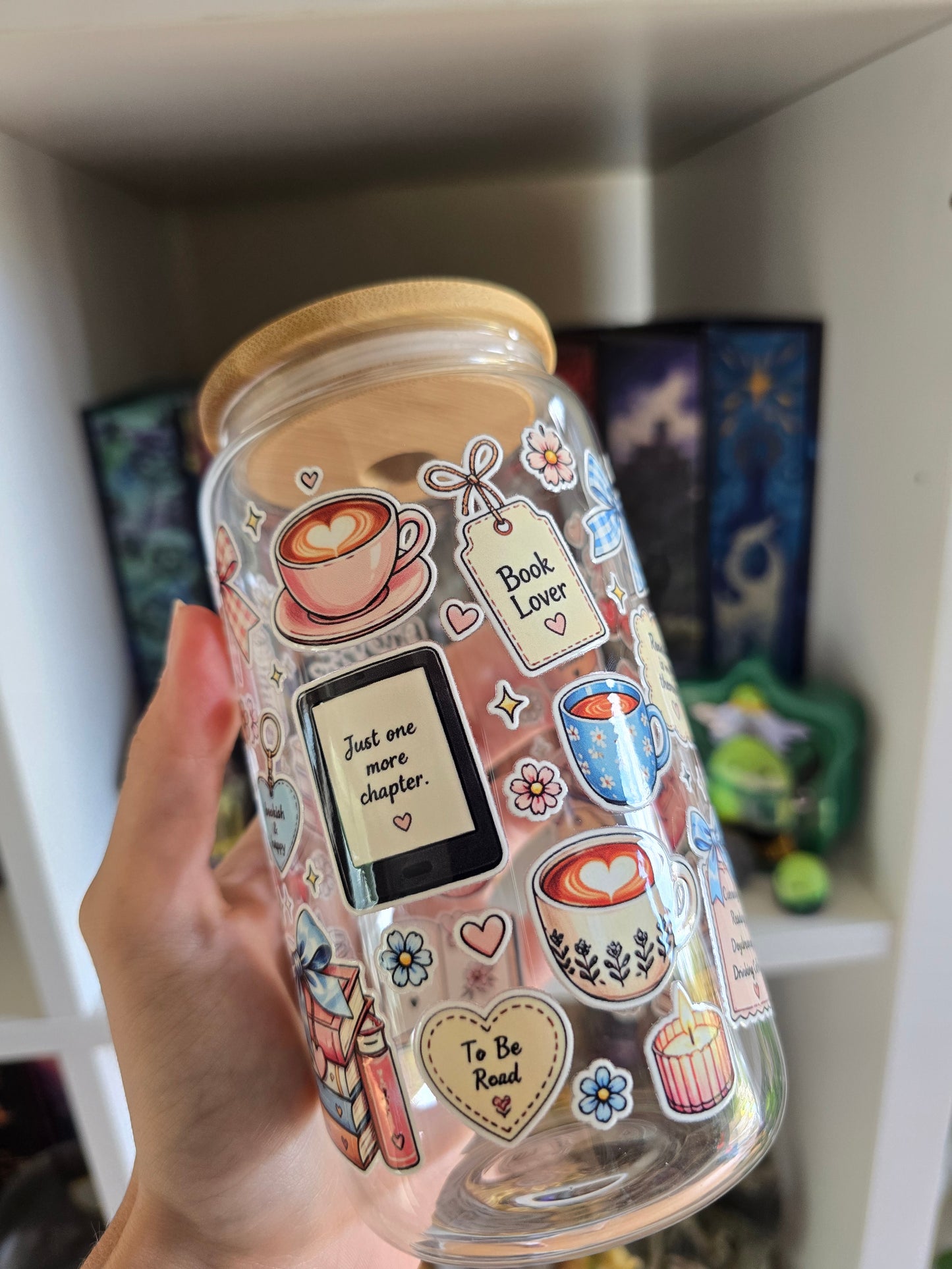 Reading Is My Therapy 16oz Glass Tumbler