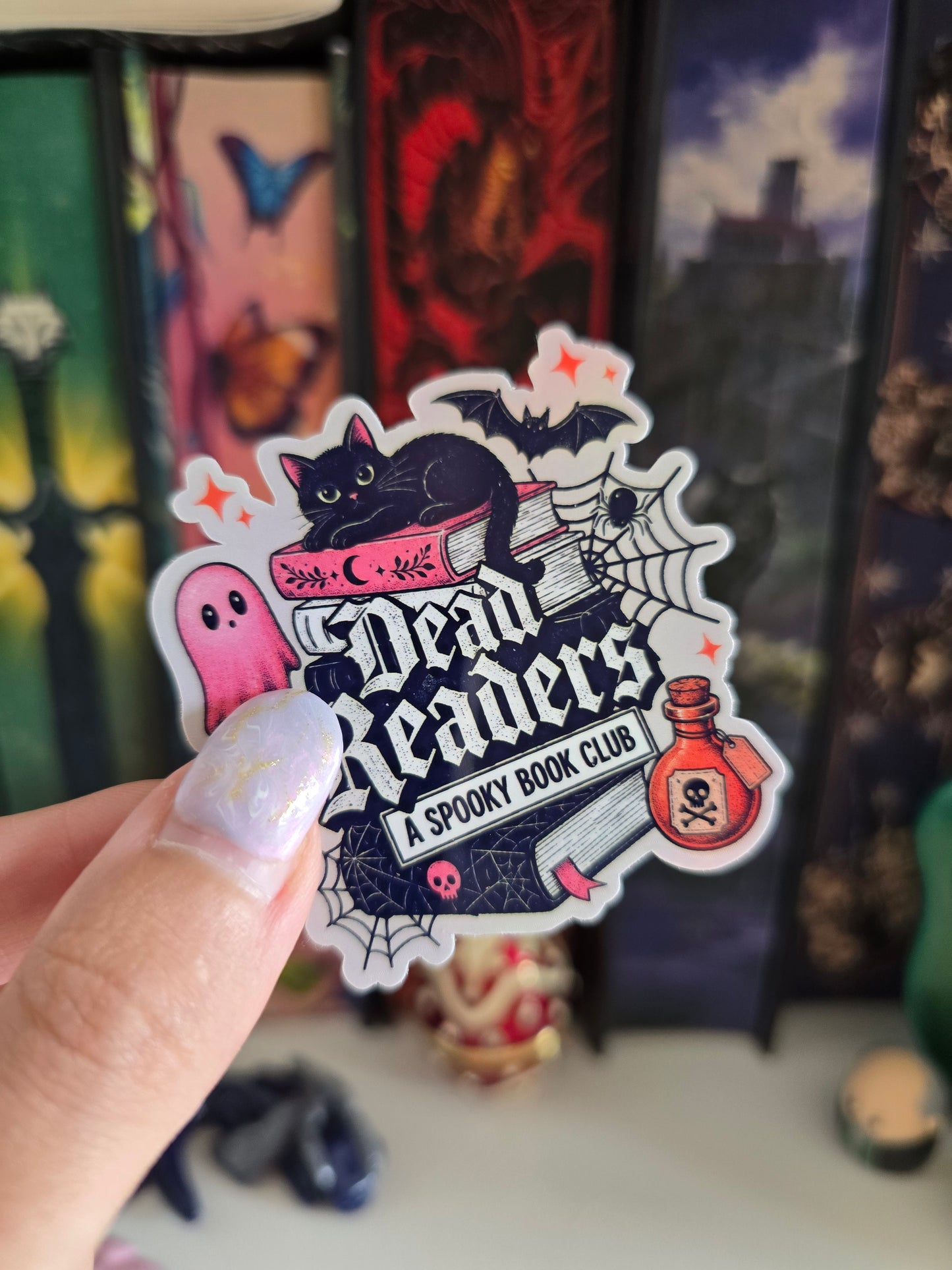 Dead Readers Club Holographic Clear Vinyl Sticker