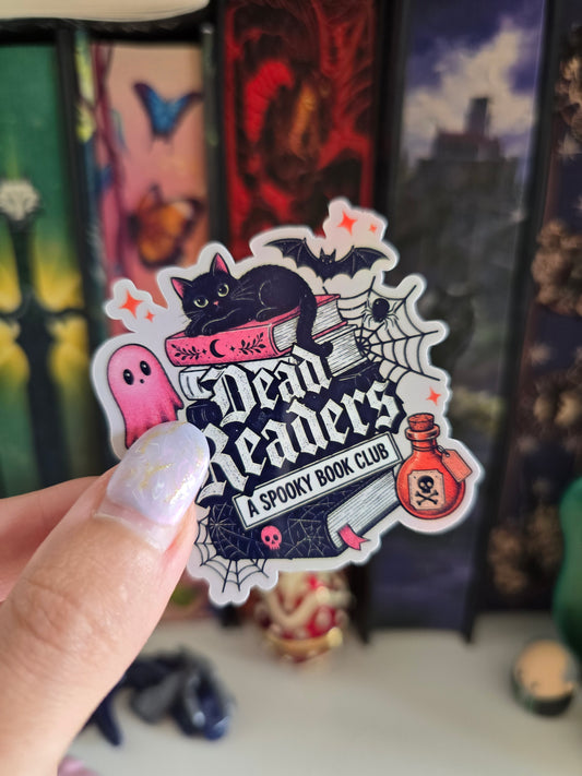 Dead Readers Club Holographic Clear Vinyl Sticker