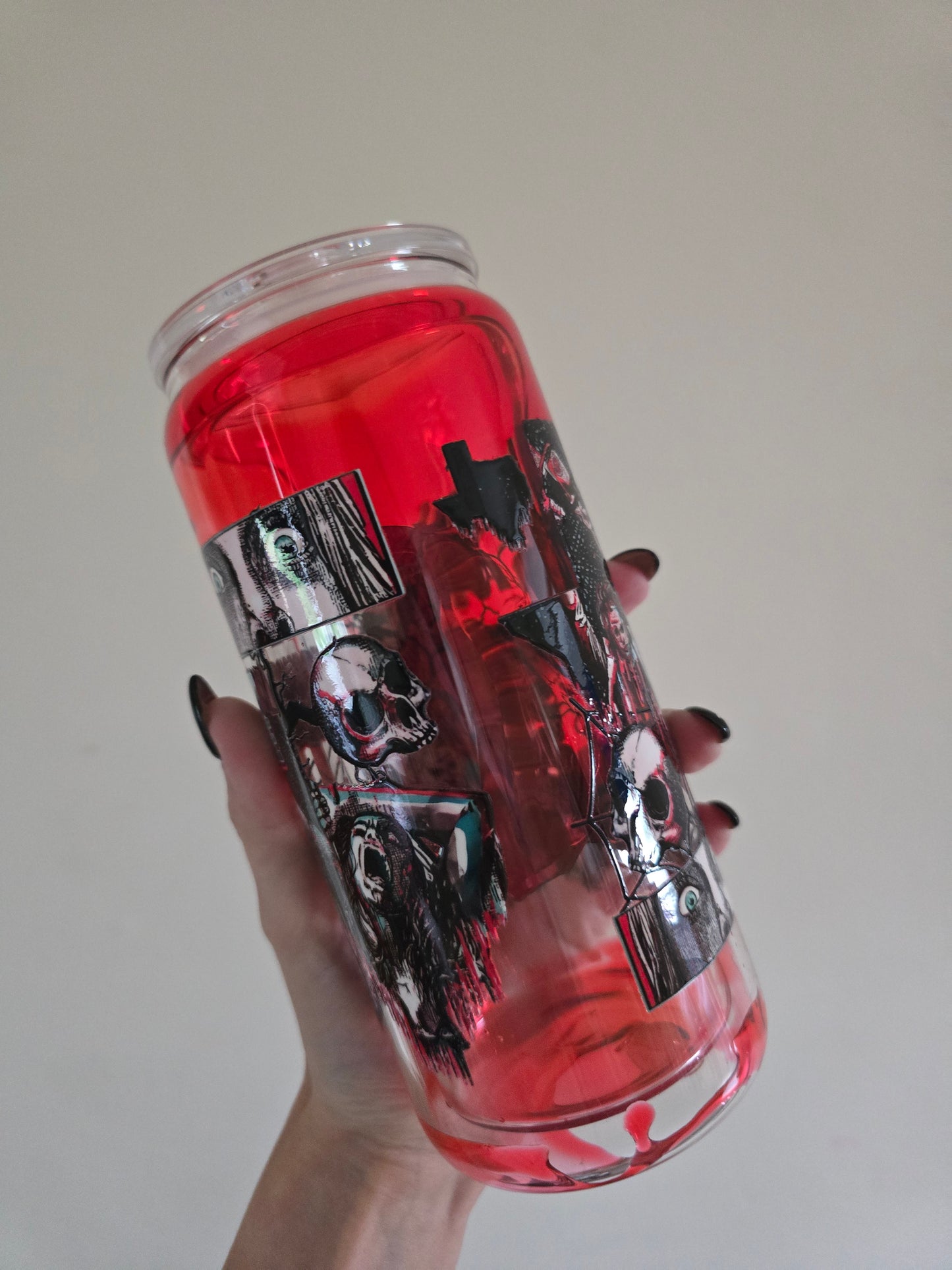 Chainsaw 16oz Glass "blood drip" Tumbler (Copy)