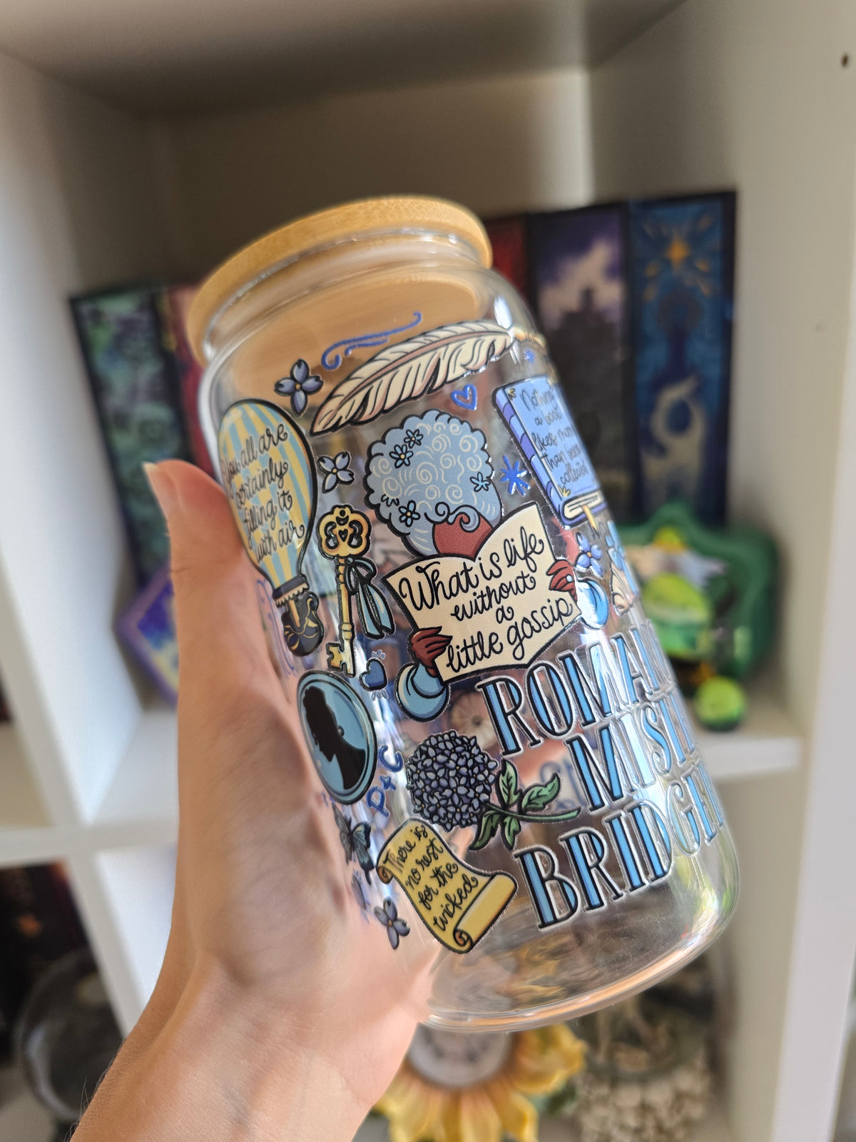 "Let Them Talk" 16oz Glass Tumbler