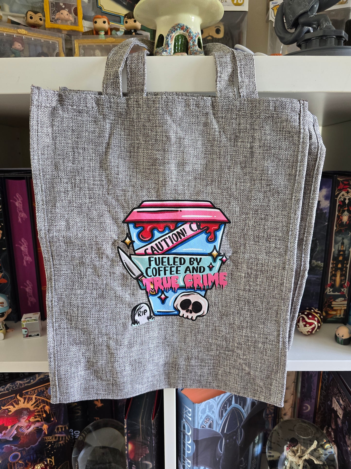 True Crime Linen Tote Bag