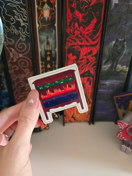 Painted Draws Clear holographic Vinyl Sticker