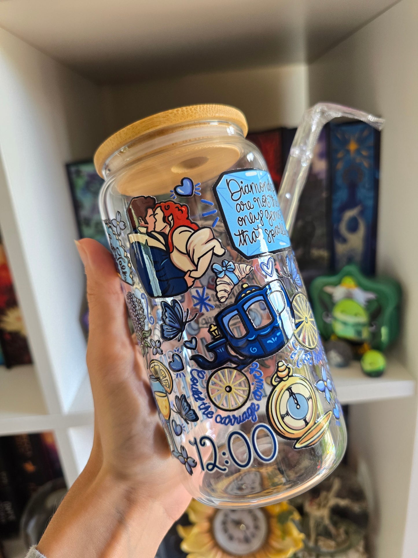 "Let Them Talk" 16oz Glass Tumbler