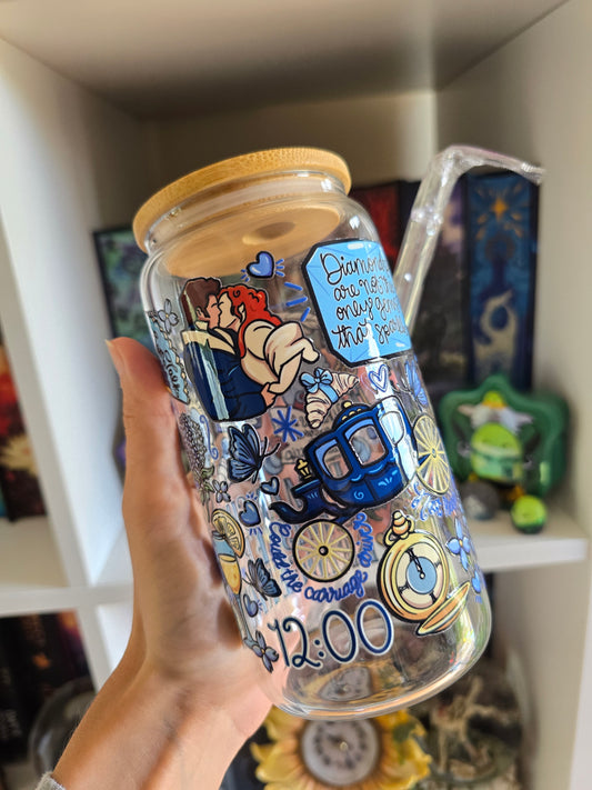 "Let Them Talk" 16oz Glass Tumbler