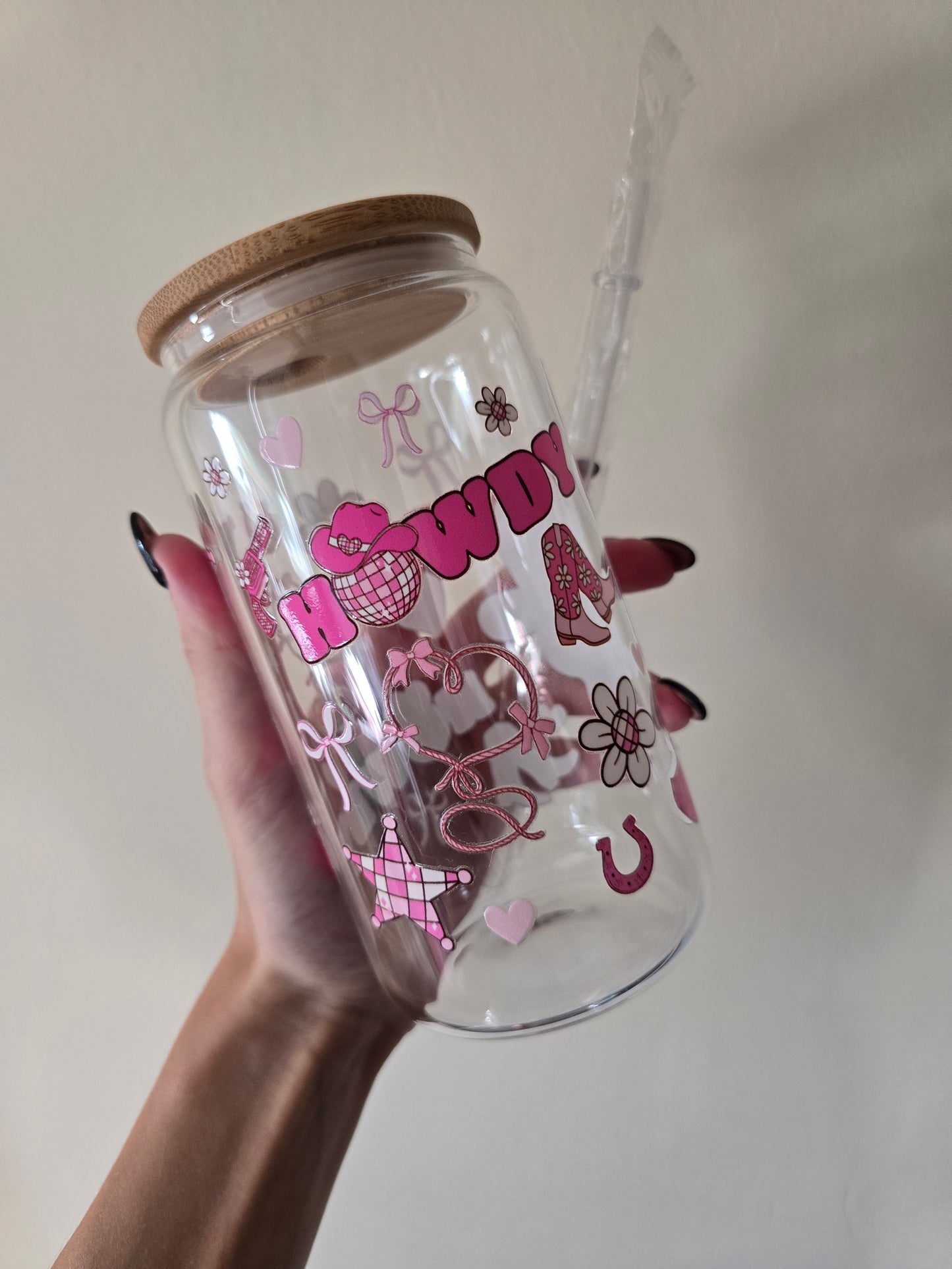 Howdy 16oz Glass Tumbler