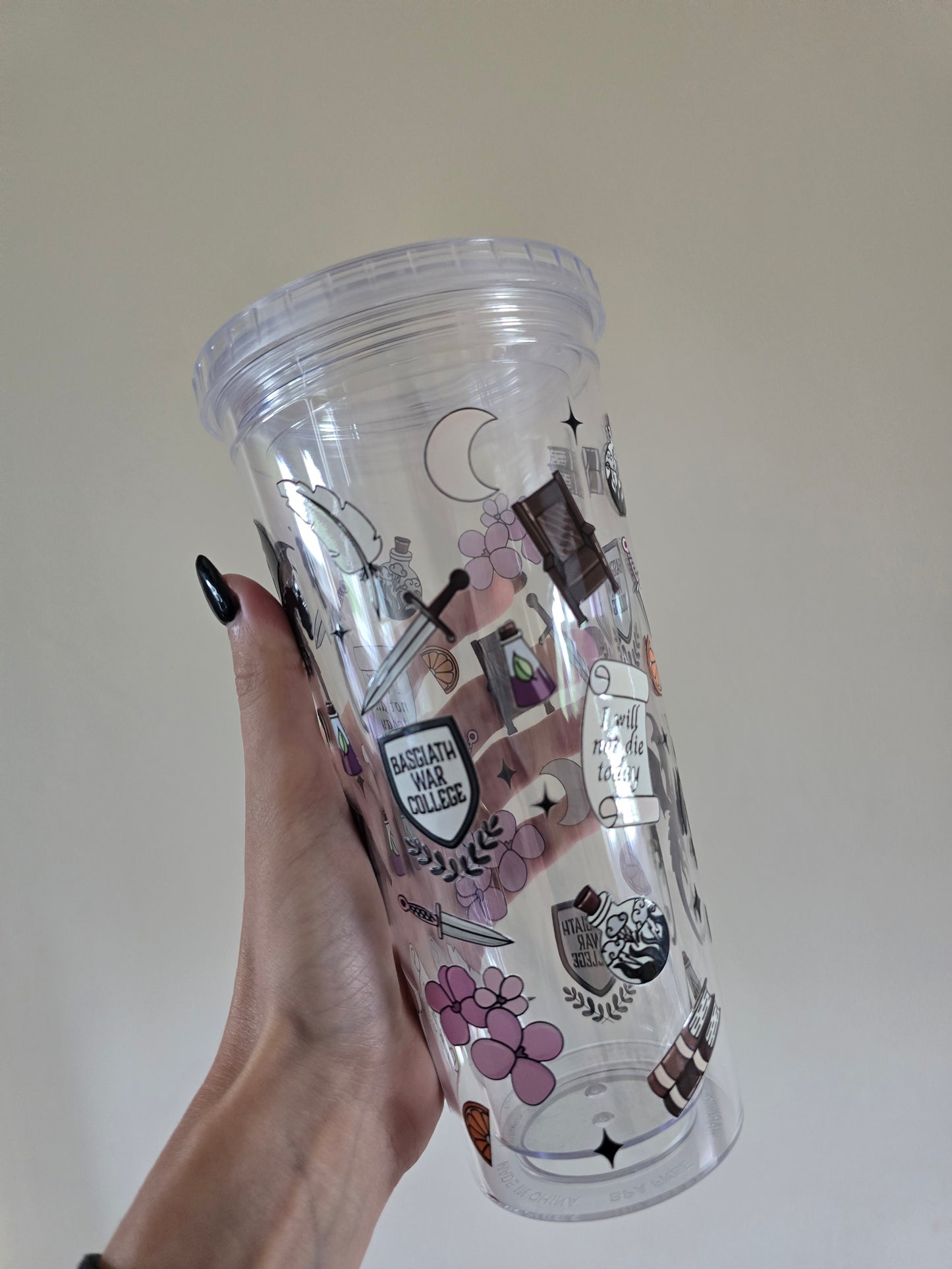 "I Will Not Die Today" 22oz Acrylic Tumbler
