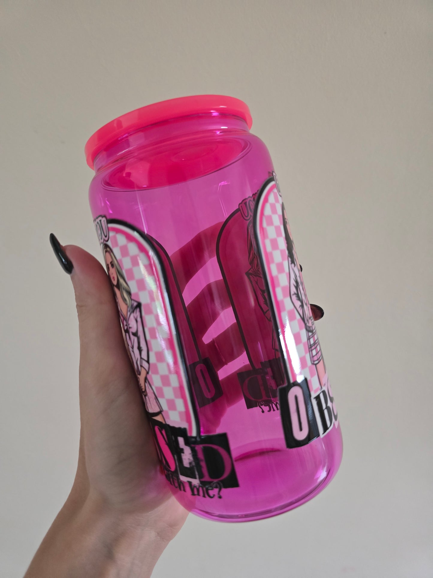 Why are you obsessed with me 16oz Glass Tumbler