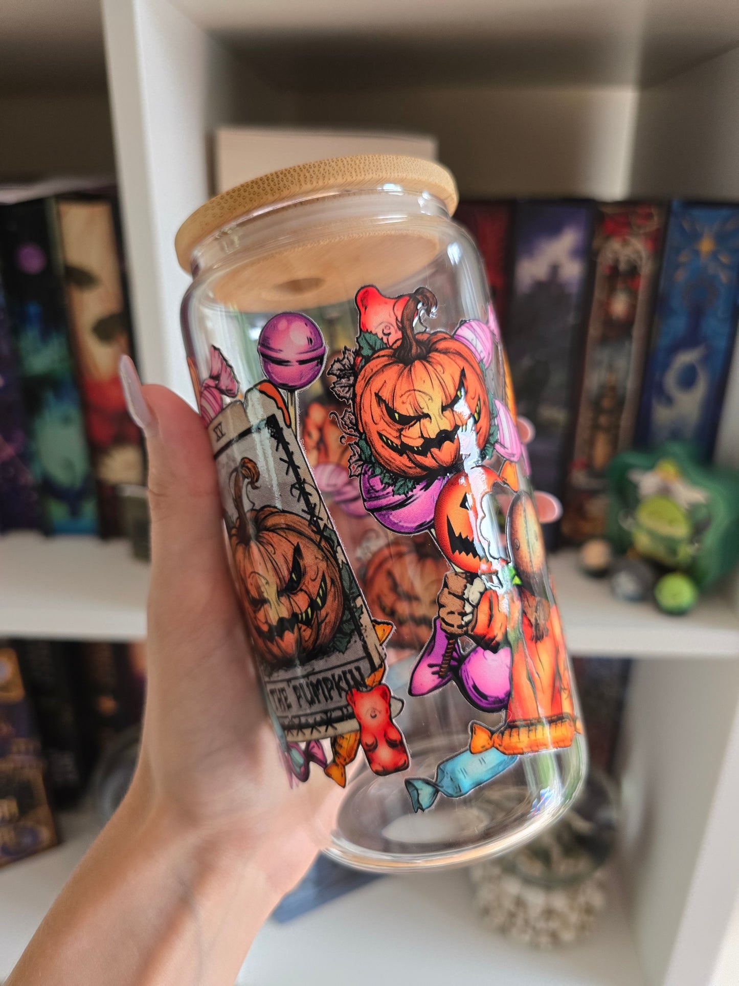 Pumpkin 16oz Glass Tumbler