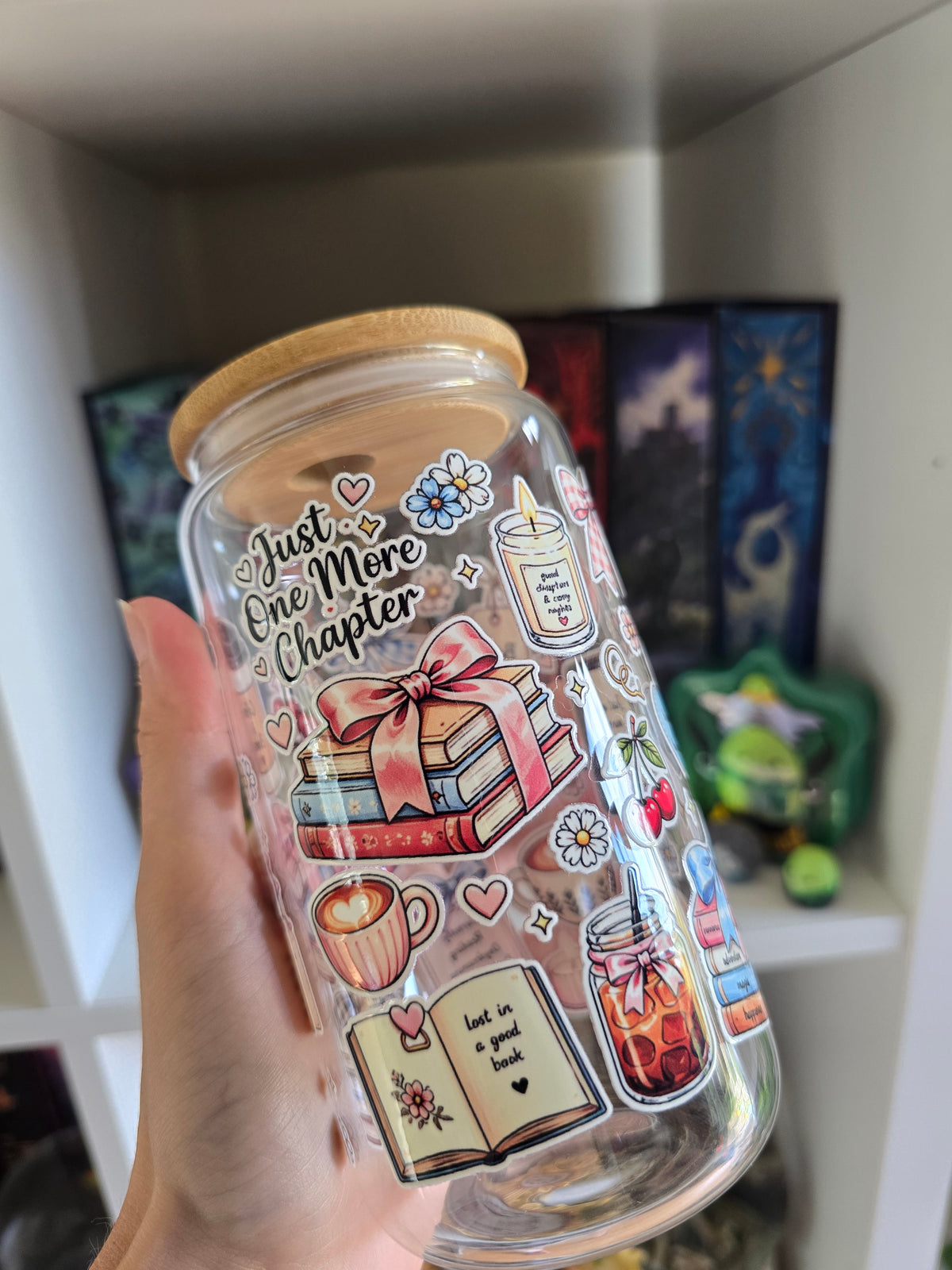 Reading Is My Therapy 16oz Glass Tumbler