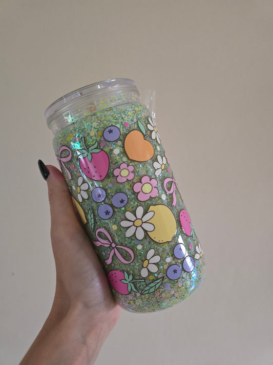 Fruit Salad 16oz Acrylic Snowglobe Tumbler