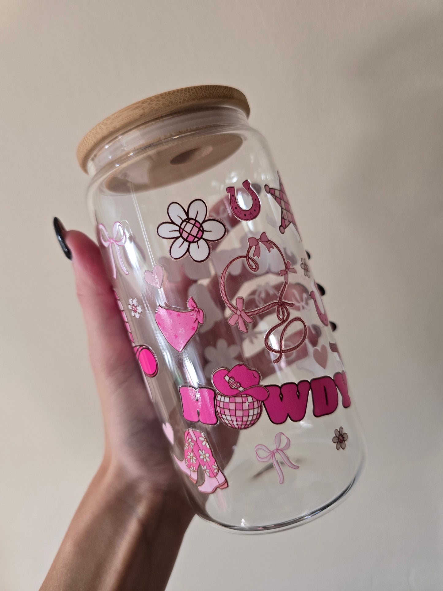 Howdy 16oz Glass Tumbler