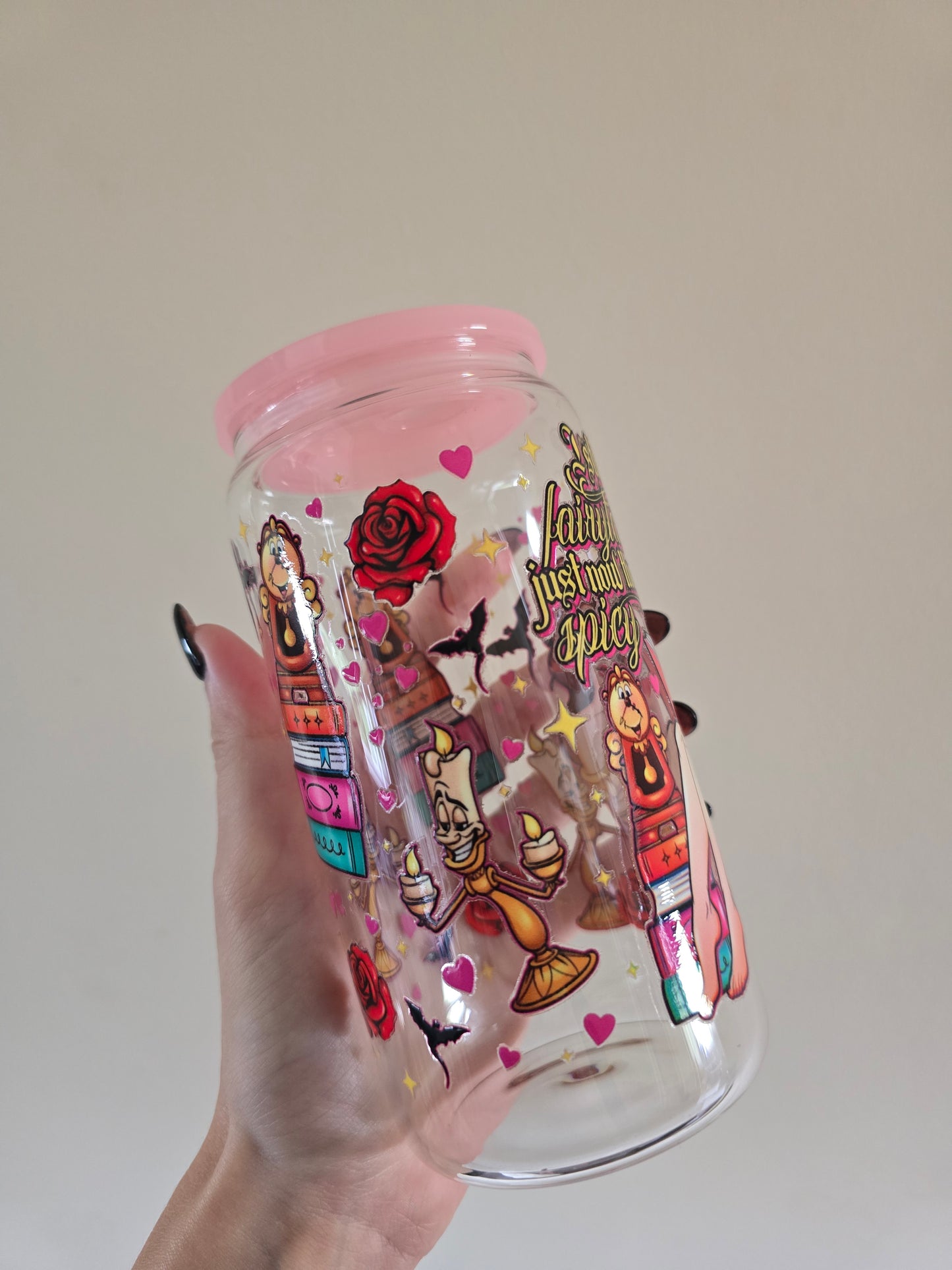 Fantasy Reader 16oz Glass Tumbler