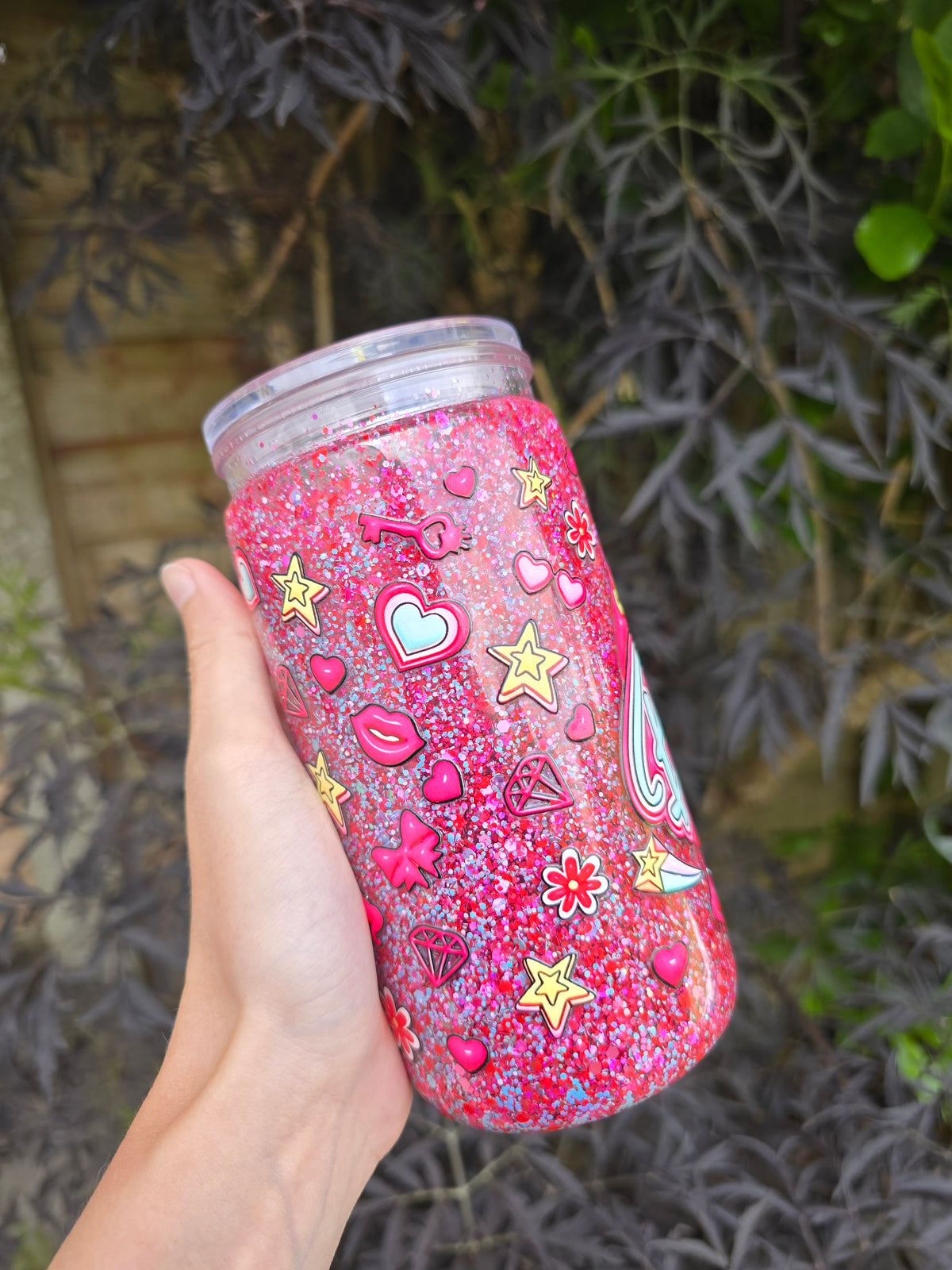 Lets Go Party 16oz Acrylic Snowglobe Tumbler