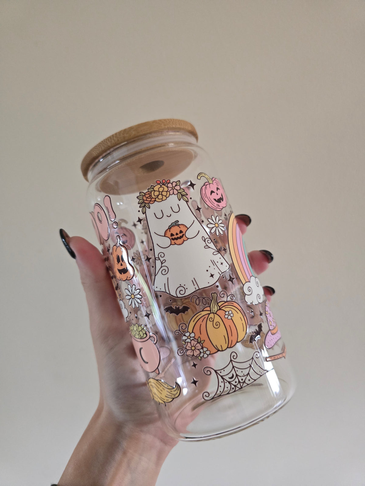 BOO! 16oz Glass Tumbler
