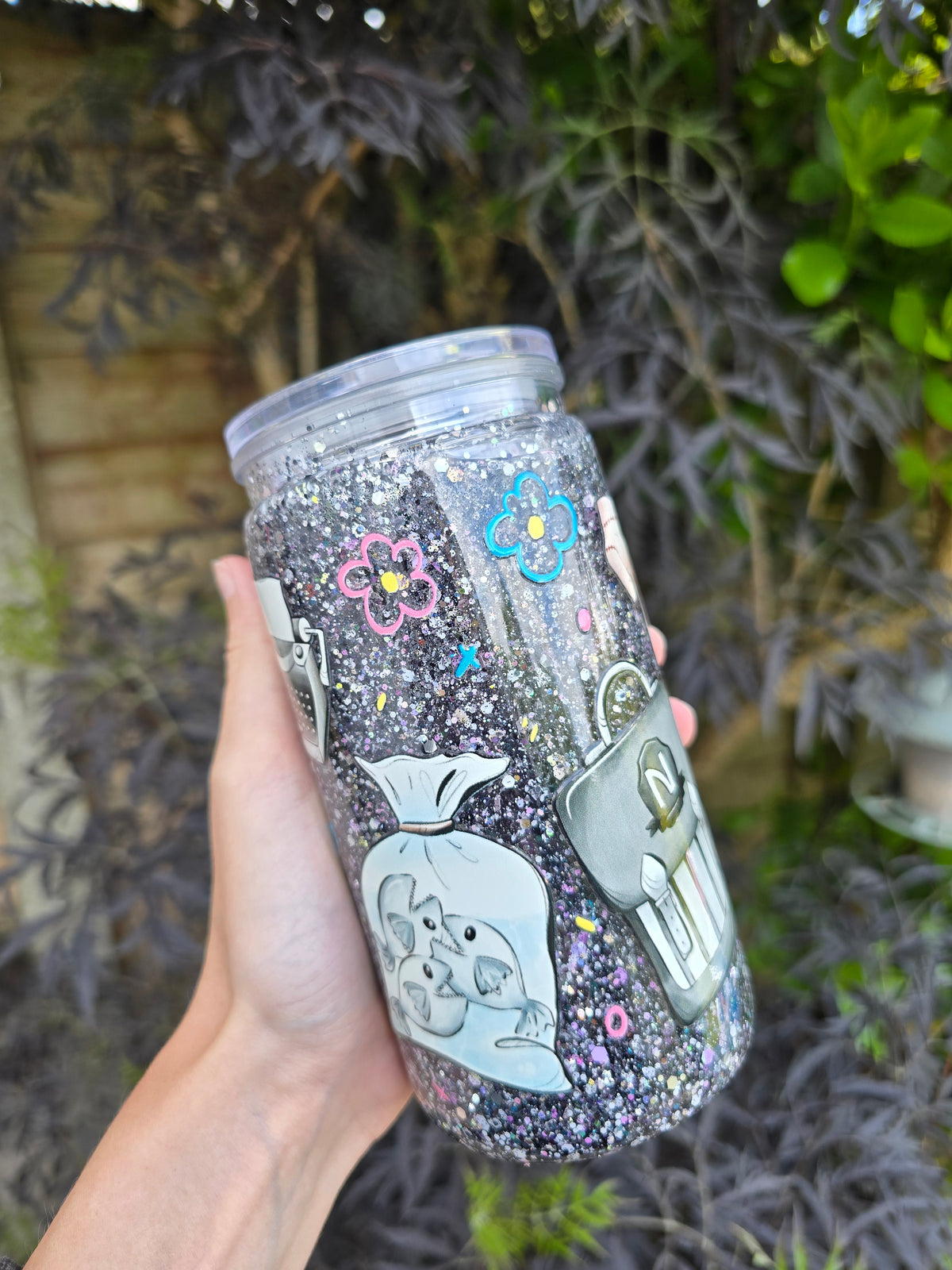 Wednesday 16oz Acrylic Snowglobe Tumbler