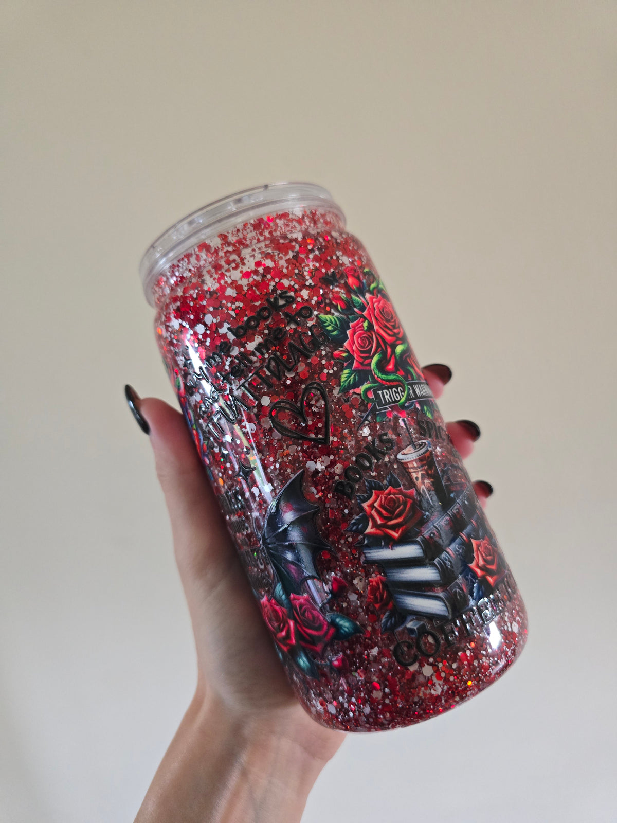 Dark Romance 16oz Acrylic Snowglobe Tumbler