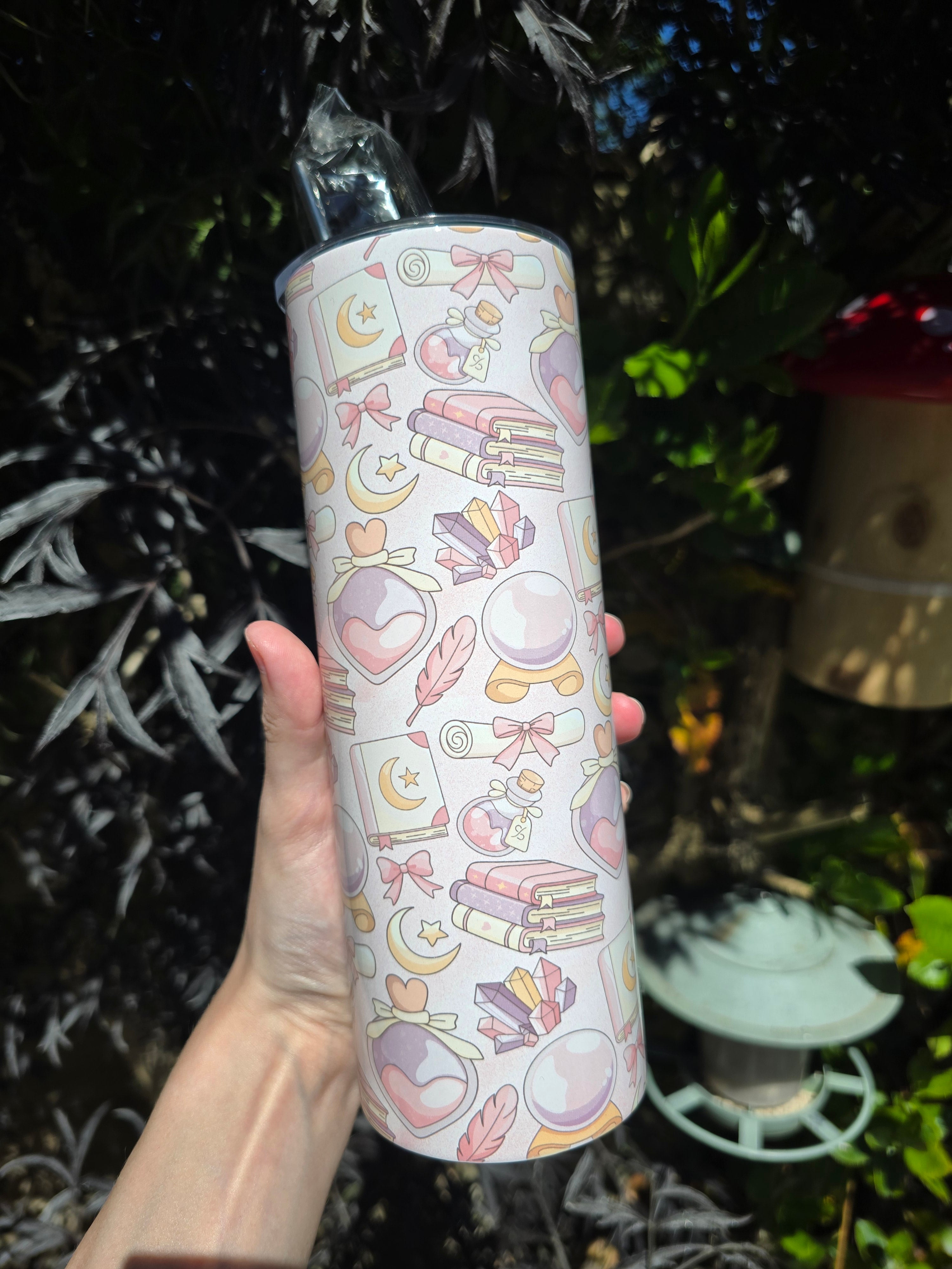 Whimsical Bookish 20oz Stainless Steel Tumbler