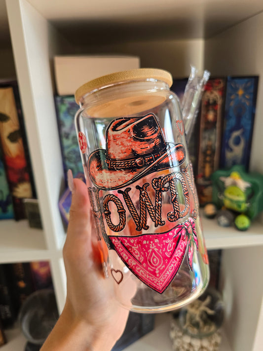 Howdy 16oz Glass Tumbler