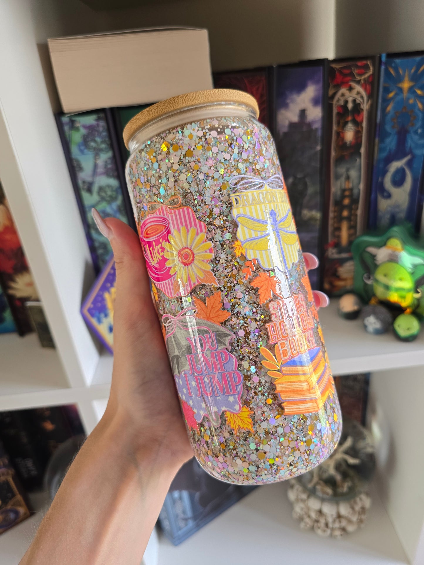 I am an autumn 16oz Glass Snowglobe Tumbler