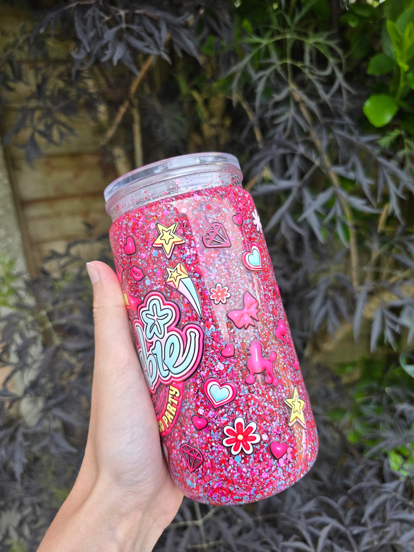 Lets Go Party 16oz Acrylic Snowglobe Tumbler