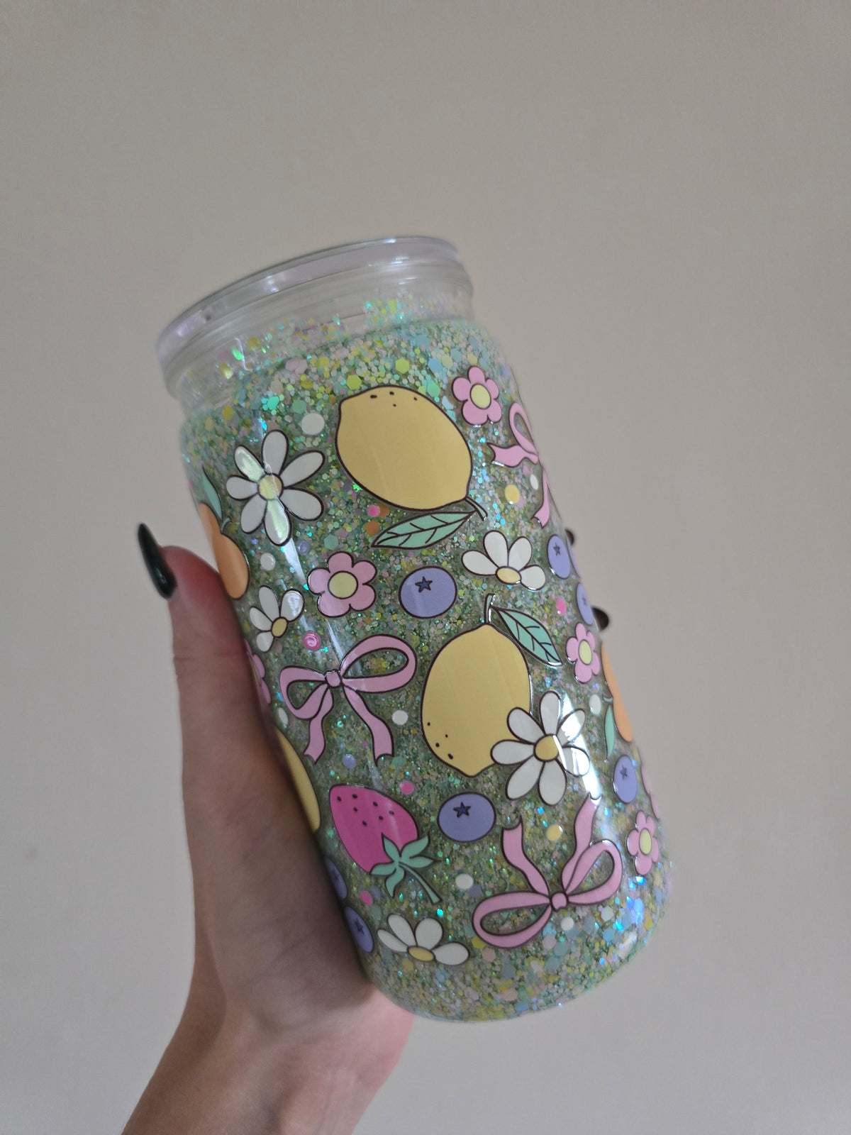 Fruit Salad 16oz Acrylic Snowglobe Tumbler