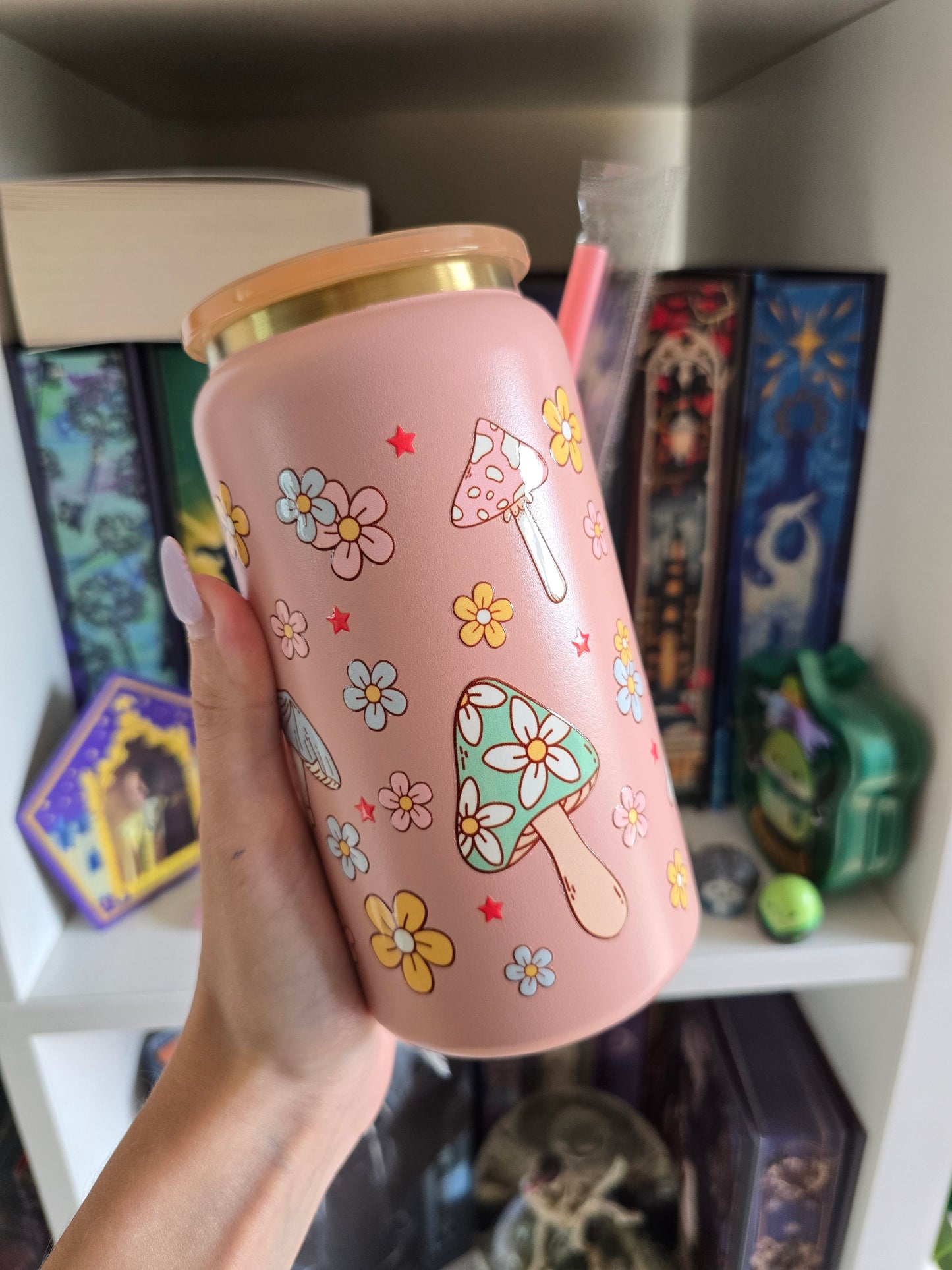 Autumn Mushroom 16oz Stainless Steel Tumbler
