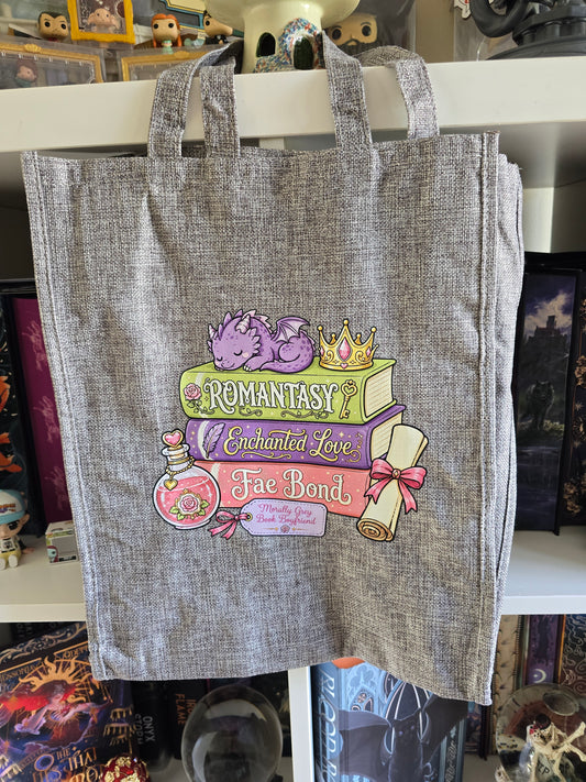 Fantasy Dragon Linen Tote Bag