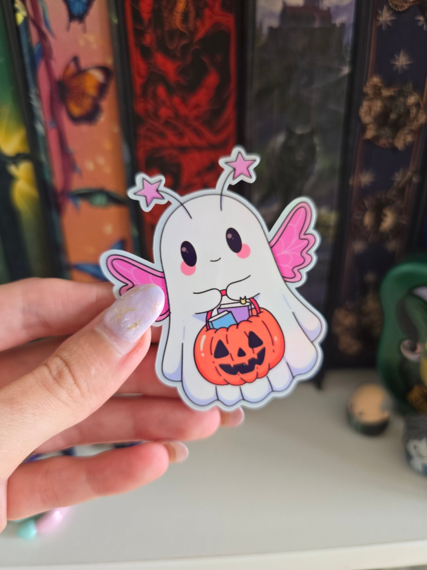 Fairy Ghost Holographic Clear Vinyl Sticker