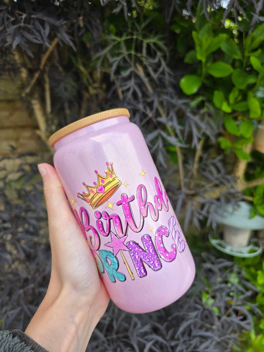 Birthday Girl 16oz Shimmer Glass Tumbler